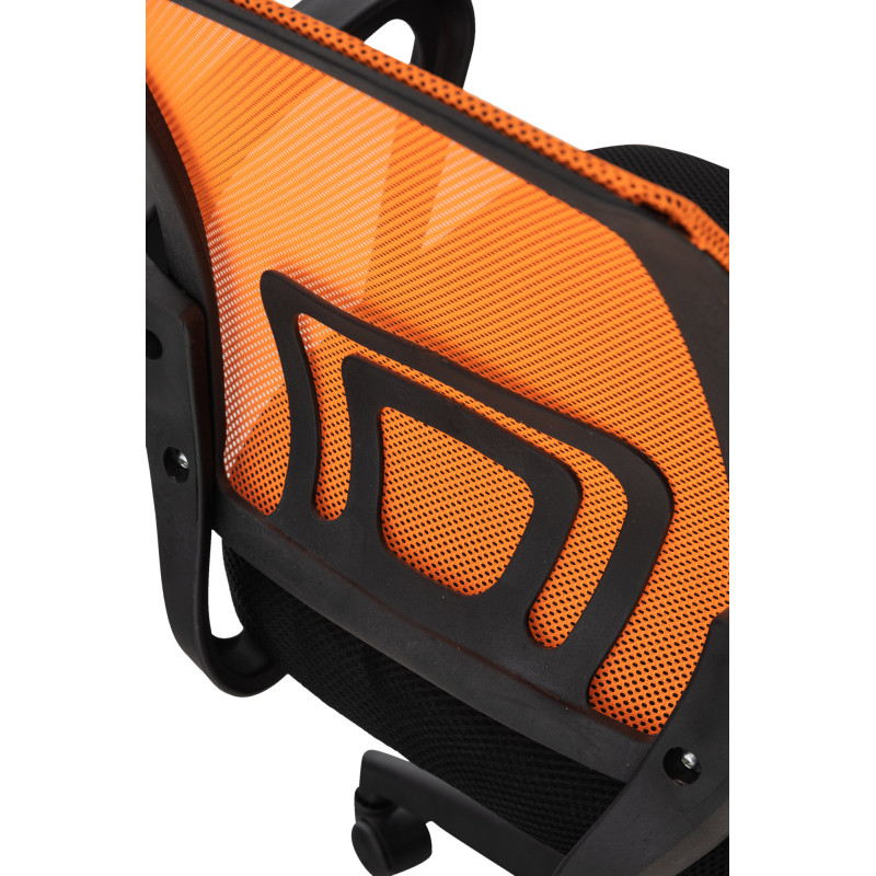 Sedia da ufficio Auburn con ruote arancione