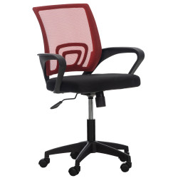 chaise de bureau rouge auburn