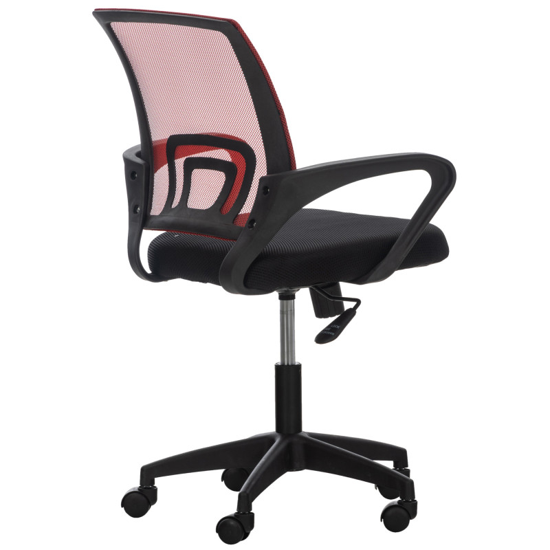 Sedia da ufficio Auburn con ruote rosso