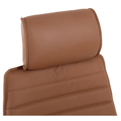 Silla de oficina Rako de cuero auténtico Marrón claro