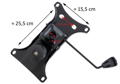 Mecanismo para silla de oficina con palanca para ajuste de altura e inclinación Negro