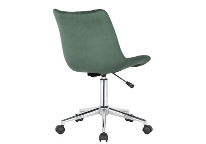 Chaise de bureau Medford, velours, verte