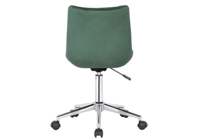 Chaise de bureau Medford, velours, verte