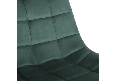 Chaise de bureau Medford, velours, verte