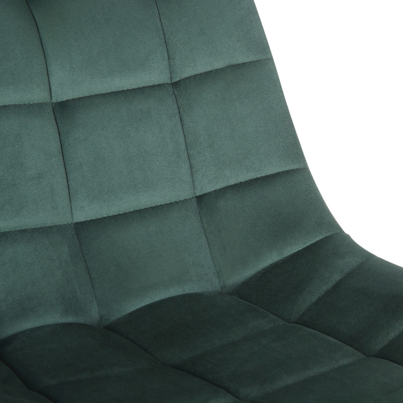 Chaise de bureau Medford, velours, verte