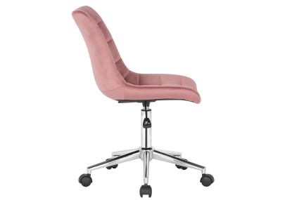 Silla de oficina Medford en terciopelo Rosado