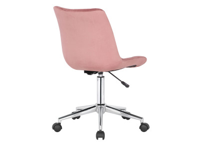 Silla de oficina Medford en terciopelo Rosado