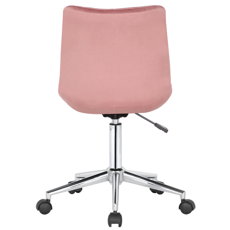 Silla de oficina Medford en terciopelo Rosado
