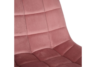 Chaise de bureau Medford, velours, rose