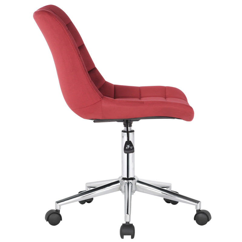 Silla de oficina Medford en terciopelo Rojo
