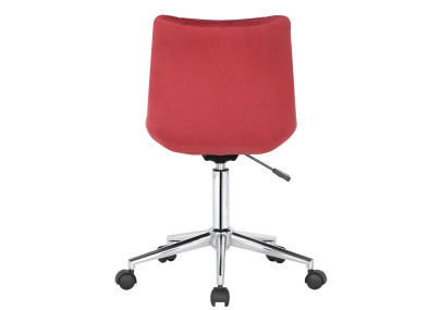 Silla de oficina Medford en terciopelo Rojo