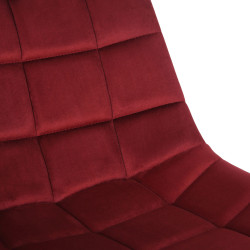 Silla de oficina Medford en terciopelo Rojo