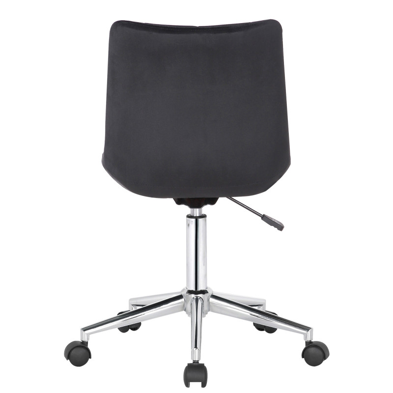 Fauteuil de bureau Medford, velours, noir