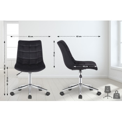 Sedia da ufficio Medford in velluto nero