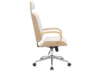 Chaise de bureau Dayton naturelle/blanche