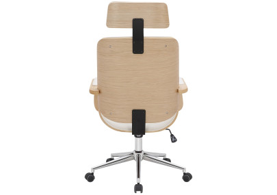 Chaise de bureau Dayton naturelle/blanche