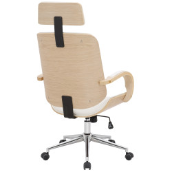 Chaise de bureau Dayton naturelle/blanche
