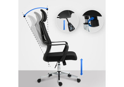 Chaise de bureau Kanab, noire