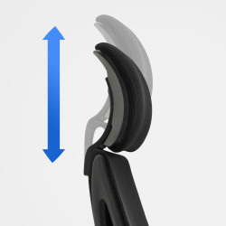 Silla de oficina Kanab con reposacabezas Negro