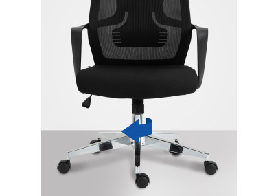 Silla de oficina Kanab con reposacabezas Negro