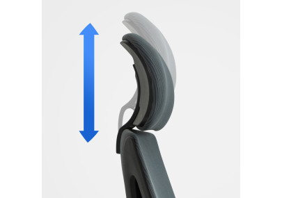 Silla de oficina Kanab con reposacabezas Gris