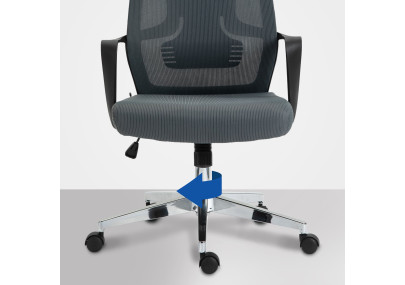 Silla de oficina Kanab con reposacabezas Gris