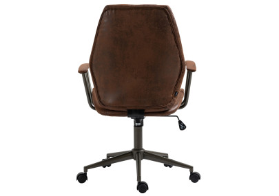 Silla de oficina Nampa en cuero de imitación Coñac