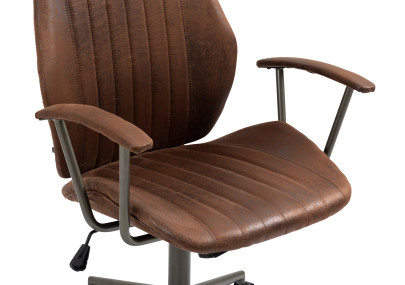 Silla de oficina Nampa en cuero de imitación Coñac