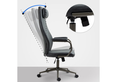 Chaise de bureau Pocatello, noir antique