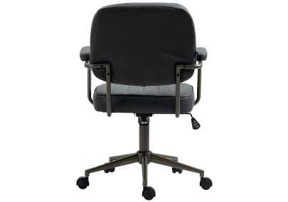 Silla de oficina Natrona en cuero sintético Negro antiguo