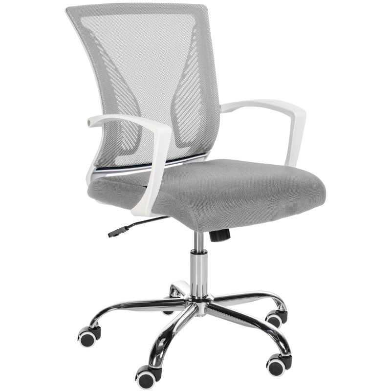 Silla De Oficina Tracy Cromado,Gris claro