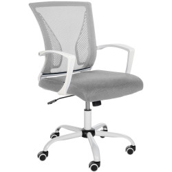 Silla De Oficina Tracy Blanco,Gris claro