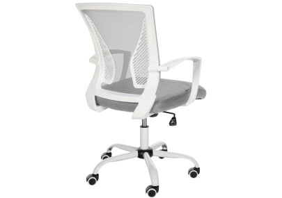 Poltrona da ufficio Tracy bianco,grigio chiaro