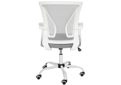 Poltrona da ufficio Tracy bianco,grigio chiaro