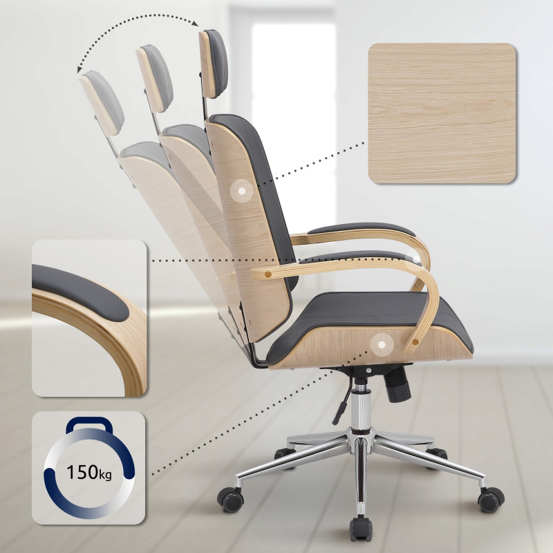 Silla De Oficina Dayton Natural/gris