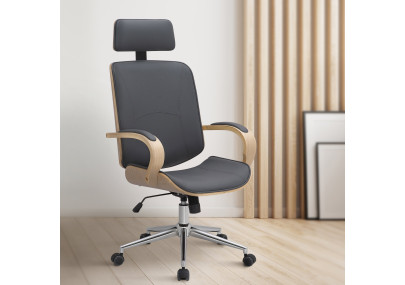 Chaise de bureau Dayton naturel/gris