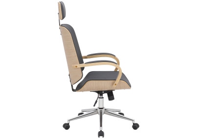 Chaise de bureau Dayton naturel/gris