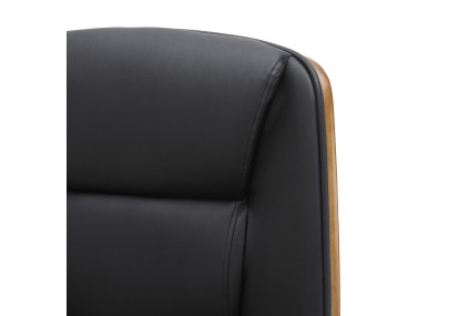 Chaise de bureau Yankton, noyer/noir