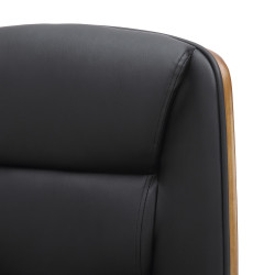 Chaise de bureau Yankton, noyer/noir