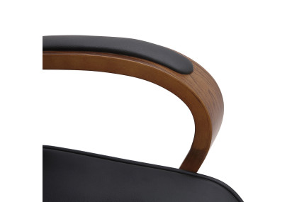 Chaise de bureau Yankton, noyer/noir