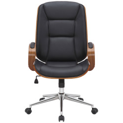 Chaise de bureau Yankton, noyer/noir