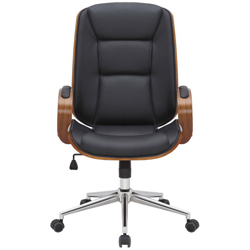 Silla de oficina Yankton Nogal/negro