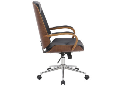 Silla de oficina Yankton Nogal/negro