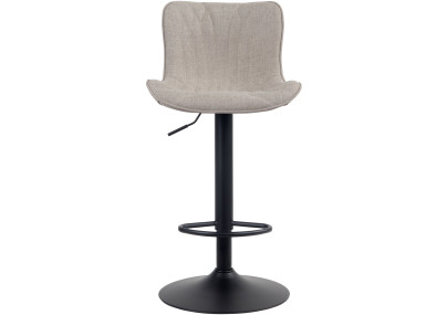 Tabouret de bar Linus, tissu taupe