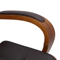 Chaise de bureau Yankton, noyer/marron