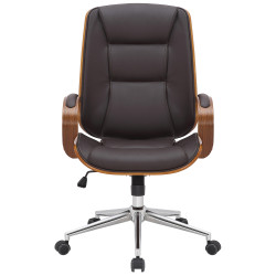Chaise de bureau Yankton, noyer/marron