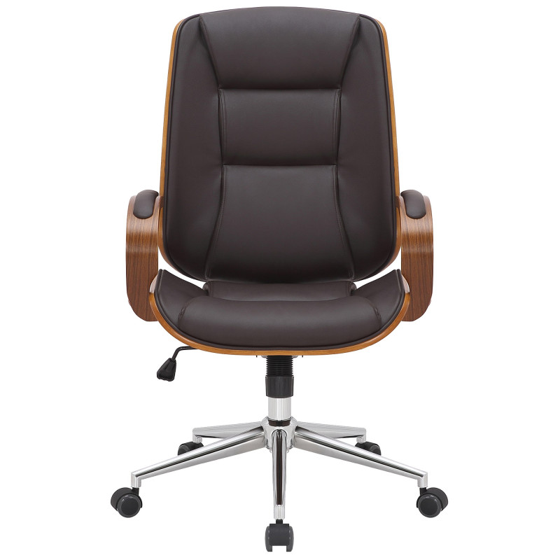 Chaise de bureau Yankton, noyer/marron