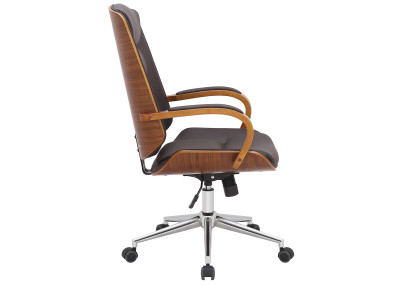 Chaise de bureau Yankton, noyer/marron