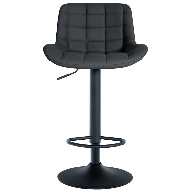 Tabouret de bar Tover, similicuir, noir