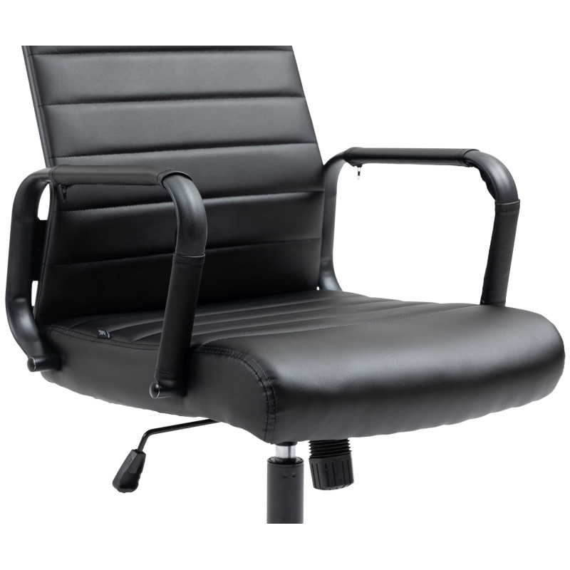 Chaise de bureau Columbus, noire/noire
